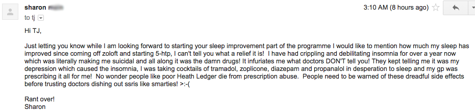 Sleep Improved testimonial